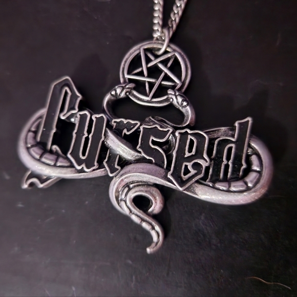 Killstar Cursed Serpent Pentagram Necklace - 16" - Picture 2 of 6